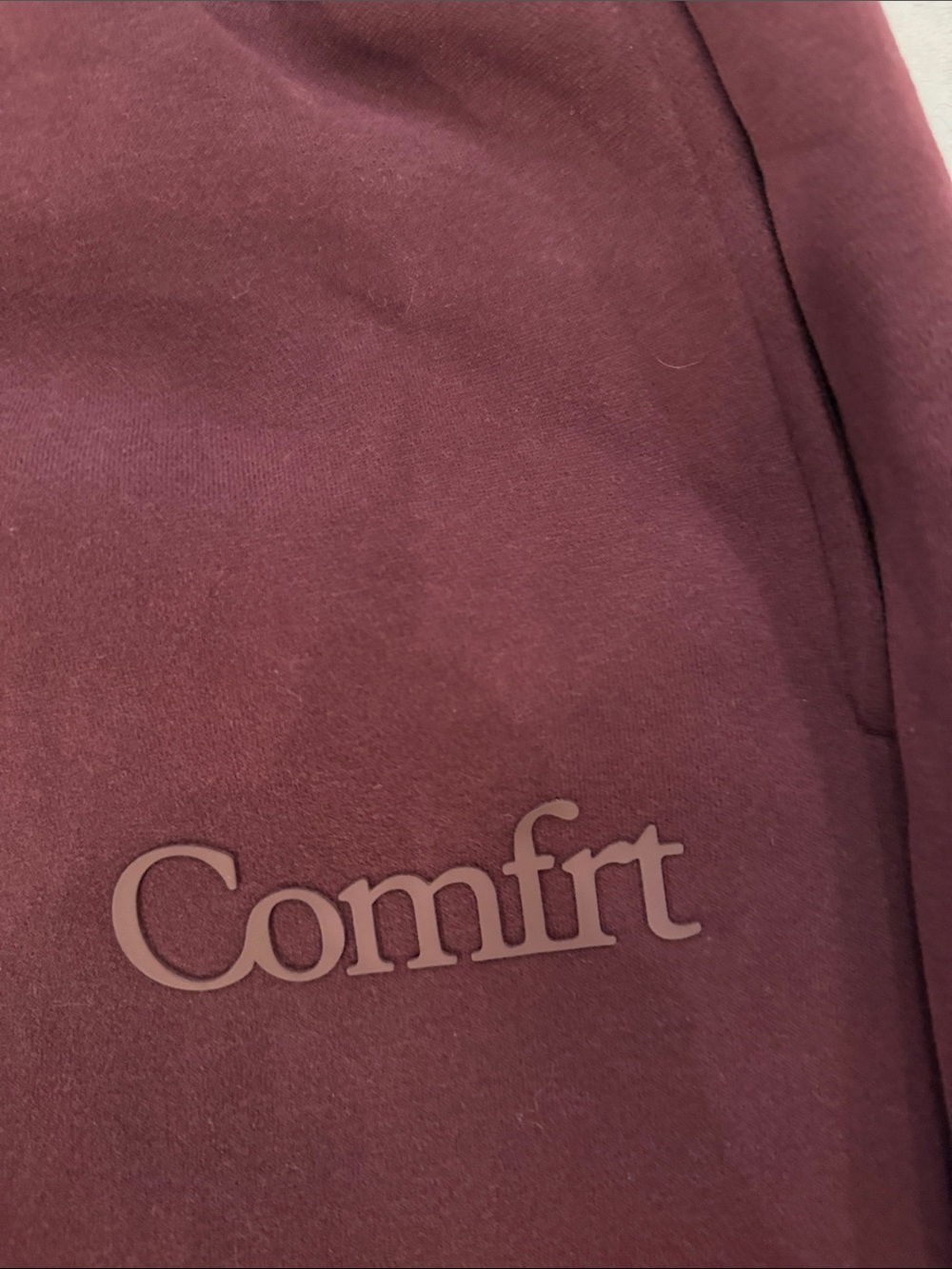 Never Worn! Comfrt Maroon Elastic Cuff Sweatpants - Picture 3 of 4